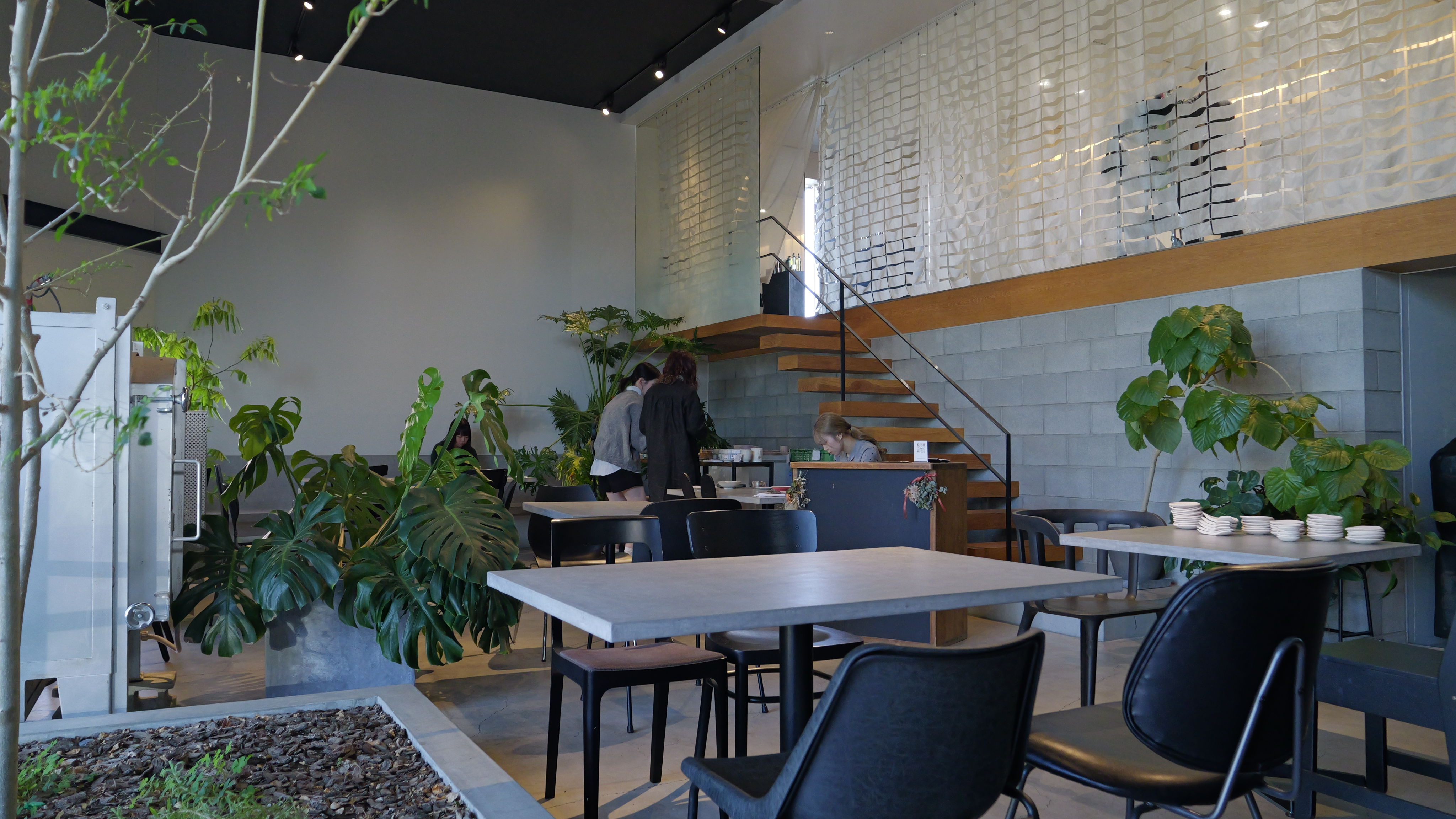 大きな窓から光が差し込む外観